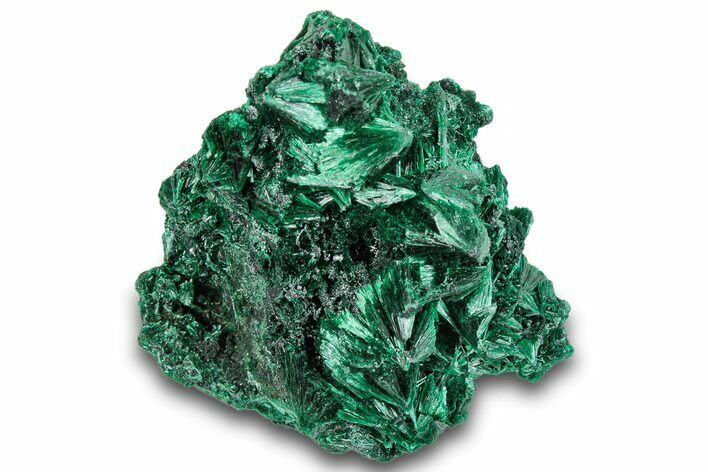 Silky Fibrous Malachite Cluster - DR Congo #294668